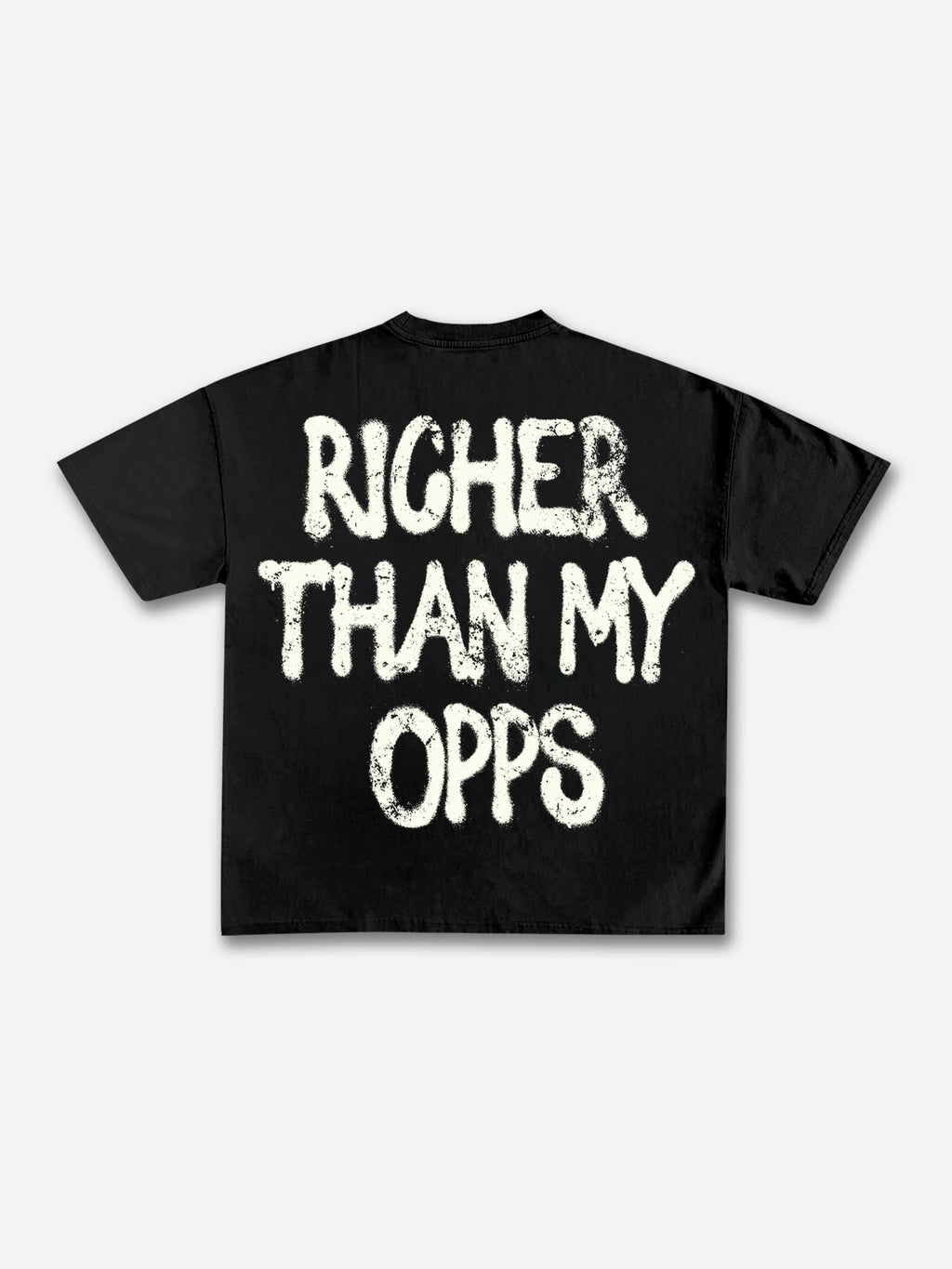 Richer Than My Opps Vintage Abstract Man Graphic Cotton T-shirt