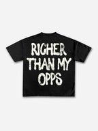 Richer Than My Opps Vintage Abstract Man Graphic Cotton T-shirt