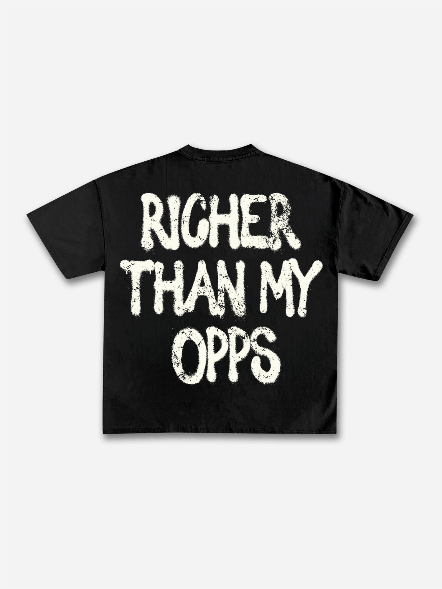 Richer Than My Opps Vintage Abstract Man Graphic Cotton T-shirt