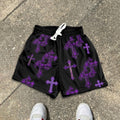 Cross Graphic Dot Mesh Shorts
