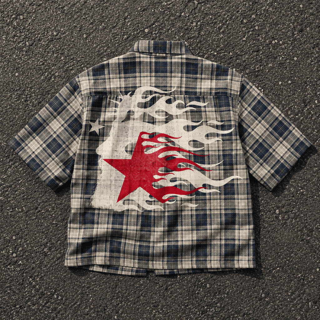 God Speed Vintage Jesus Graphic Plaid Jacket Shirt