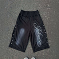 Y2k Retro Studded Hip Hop Style Loose Short