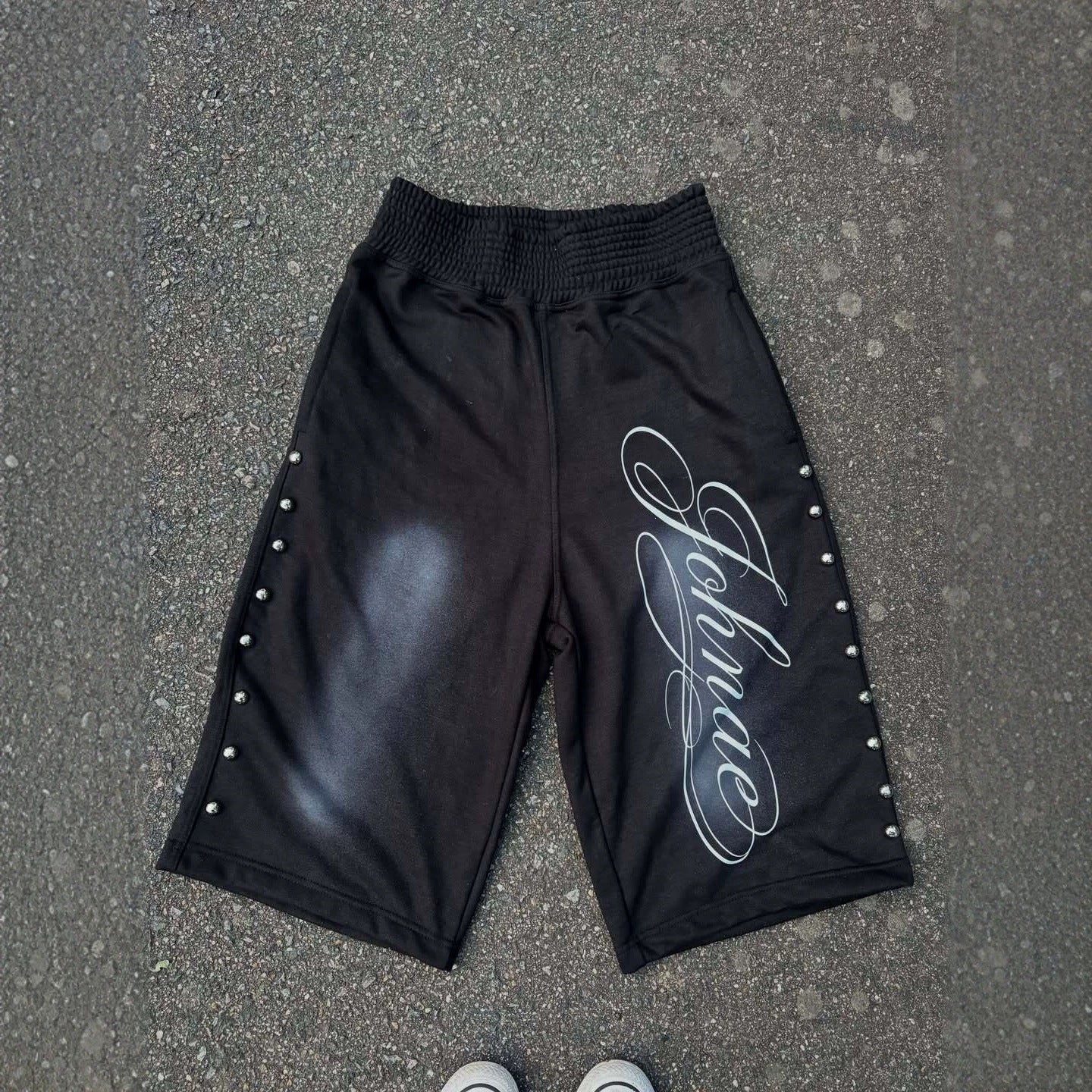Y2k Retro Studded Hip Hop Style Loose Short