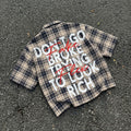 Don't Go Broke Trying To Look Rich Graphic Plaid Jacket Shirt