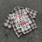Don't Go Broke Trying To Look Rich Graphic Plaid Jacket Shirt
