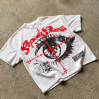 Shooter's Eye Retro Distressed Graphic Cropped T-shirt