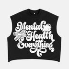 Mental Health Matters Most Retro Slogan Graphic Short Tank Top