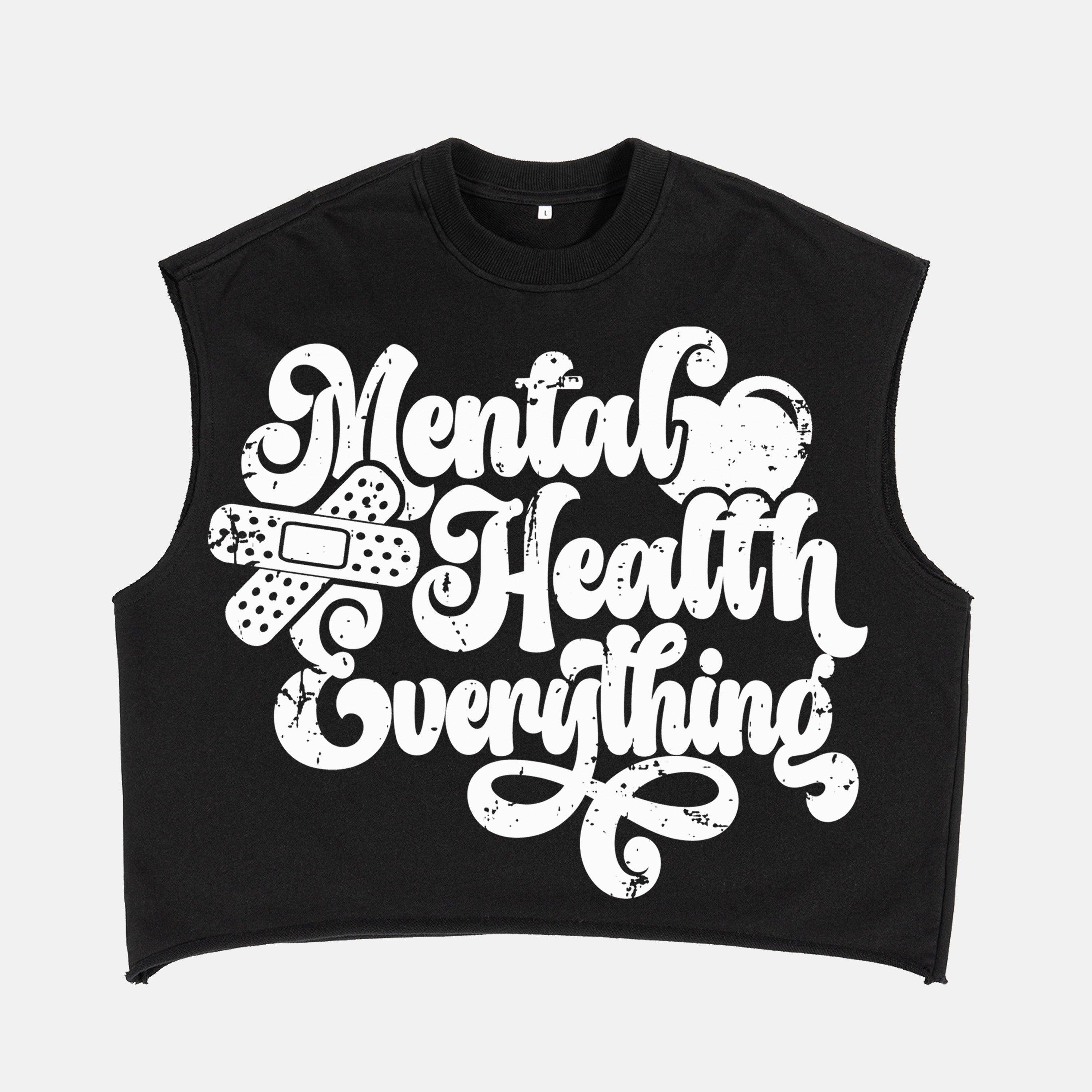 Mental Health Matters Most Retro Slogan Graphic Short Tank Top