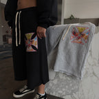 Retro Y2k Cross Drawstring Men's 3/4 Shorts