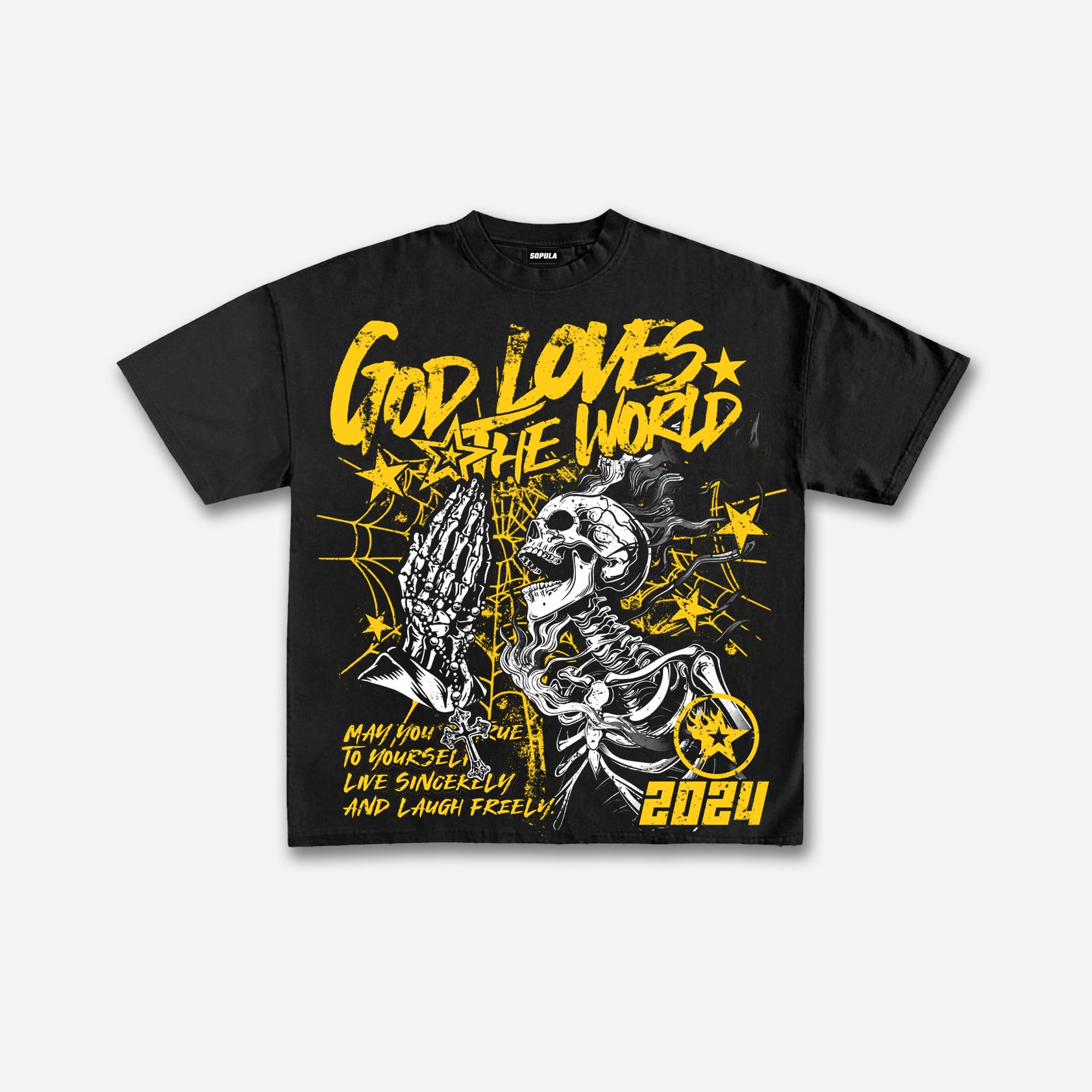 Street God Loves The World Graphic T-shirt