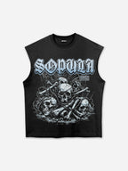 Retro Rope Skull Graphic Tank Top