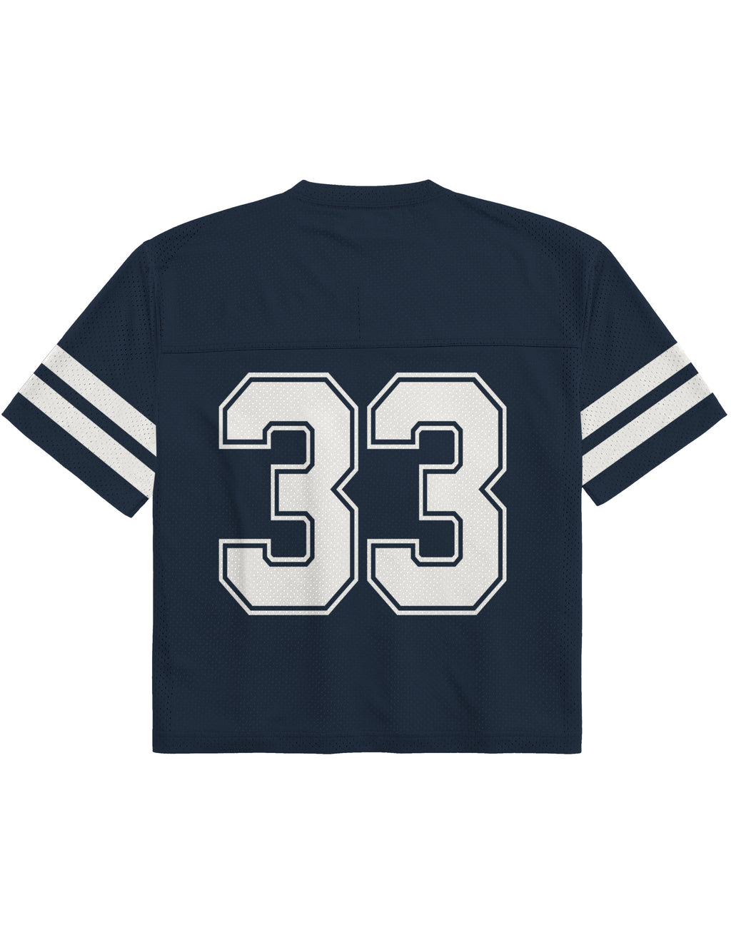 Brooklyn College Blue No. 33 Short-sleeve Oversized Mesh Jersey T-shirt