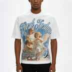 Dark Joshua Angel Graphic Cropped T-shirt