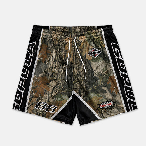 Camo Badges Sopula Mesh Shorts