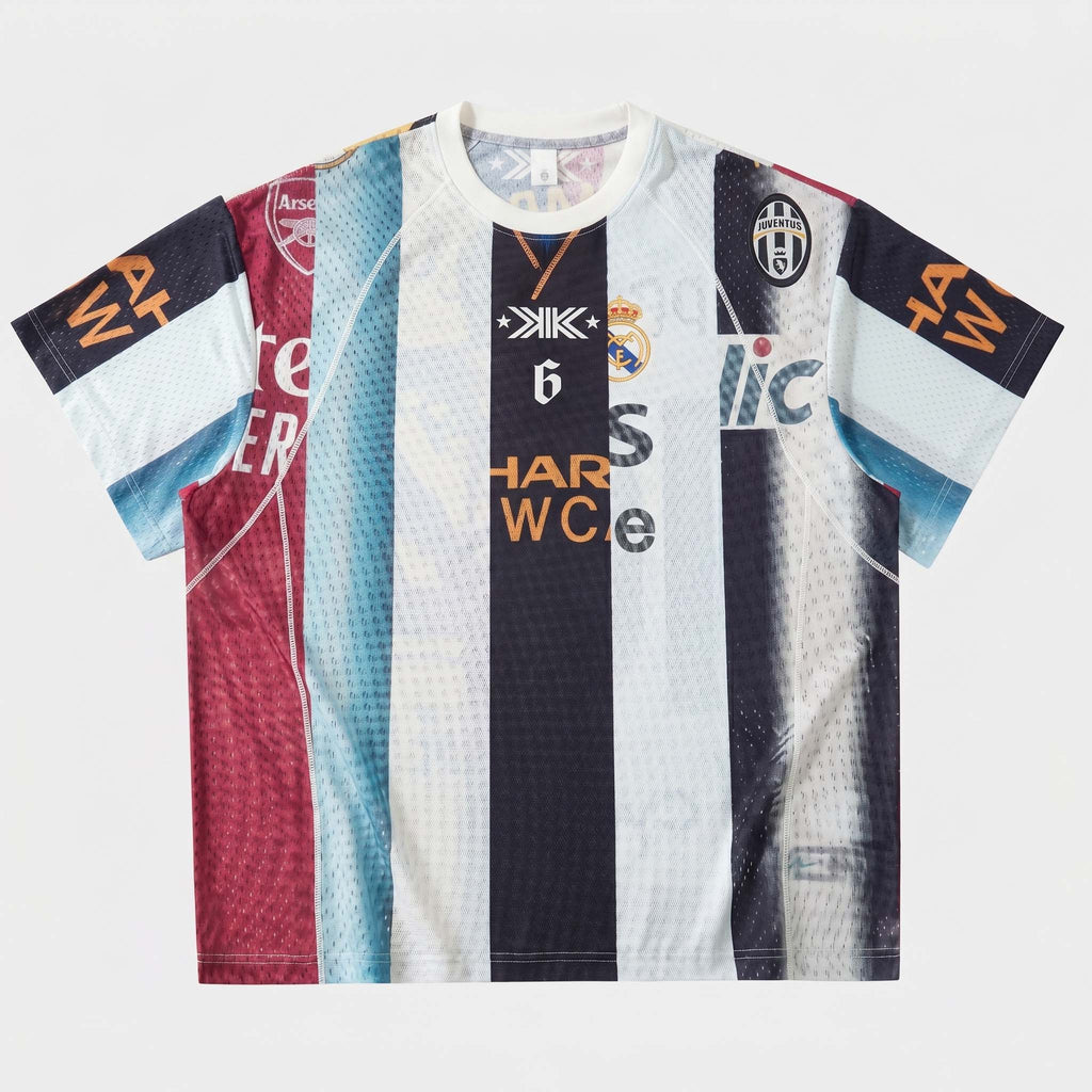 Classic Team Patchwork Print Mesh Jersey