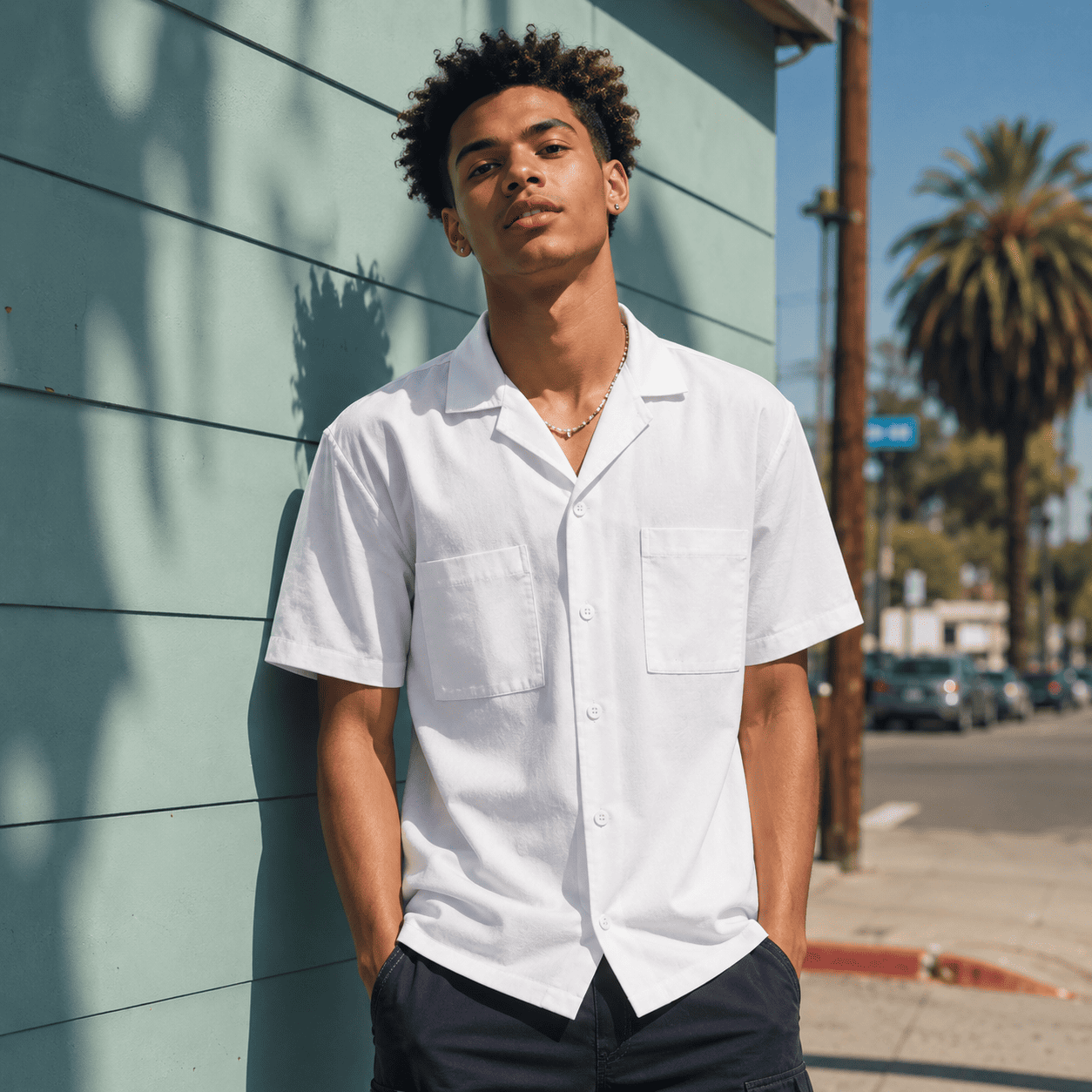 Men's Cotton And Linen Shirt