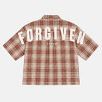 Forgiven Psalm 32：1 Slogan Graphic Plaid Jacket Shirt