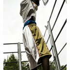 Men's Fashionable Color-blocked Loose Casual Athletic Shorts