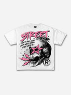 Street Star Skull Stars Vintage Graphic Cotton T-shirt