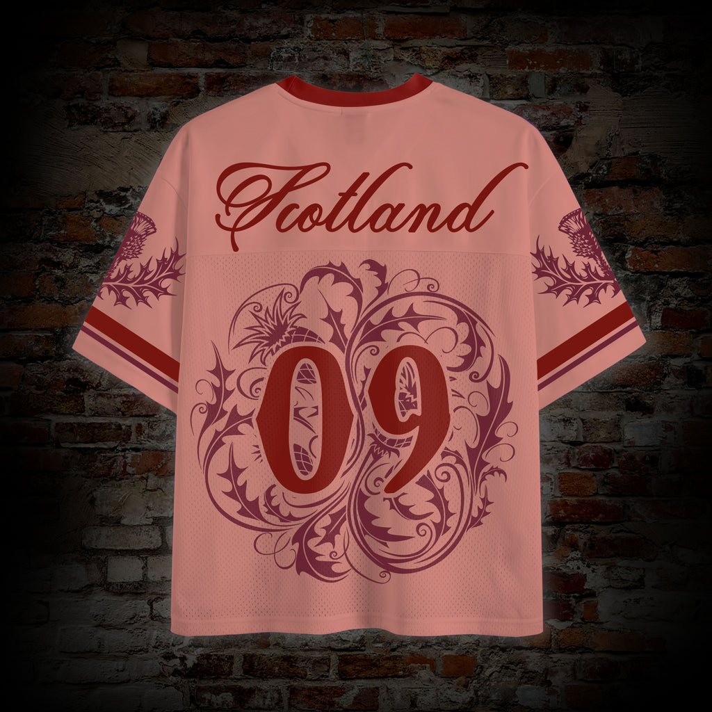 Scotland Thistle Football Graphic Mesh Jersey T-shirt