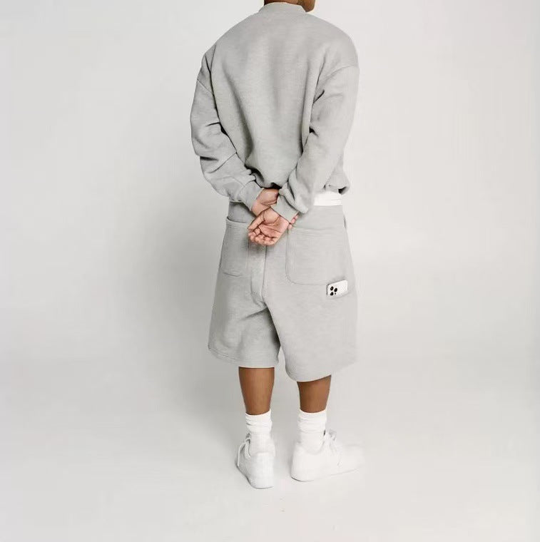 Men's Fashion Cotton Pocket Drawstring Sports Shorts