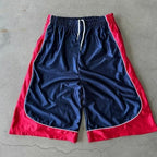 Men's Stylish Unique Color-blocked Drawstring Casual Shorts
