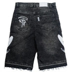 Graffiti Blitz Mid-length Straight Leg Printed Jorts