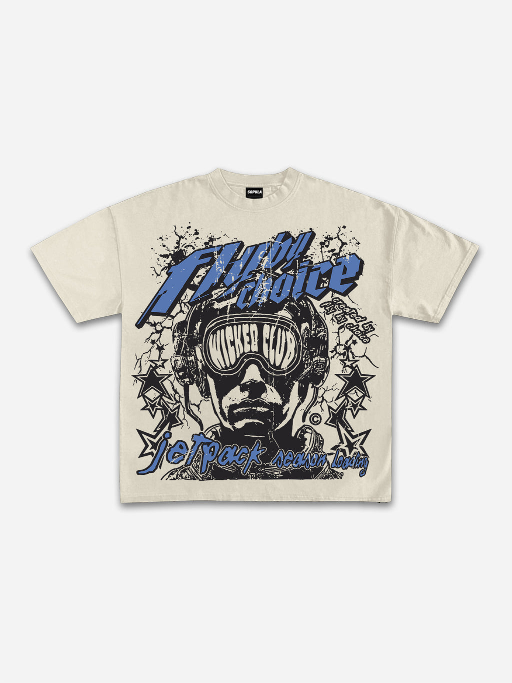 Vintage Fly By Choice Graphic Short Sleeve T-shirt