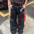 Men's Retro Selvedge Denim Baggy Jeans