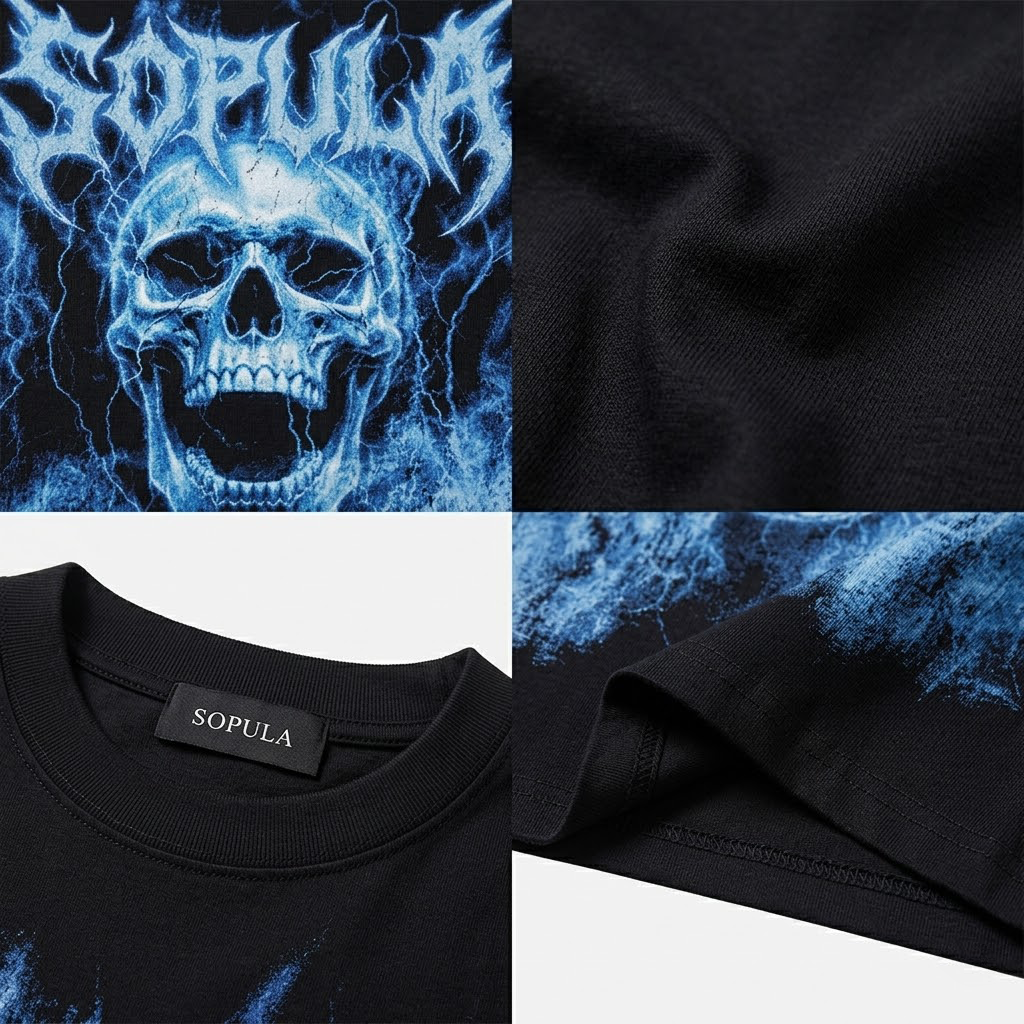 Lightning Hell Skeleton Vintage Graphic Tank Top
