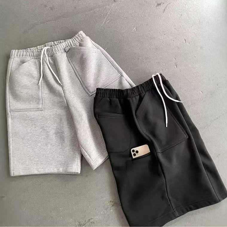 Men's Fashion Cotton Pocket Drawstring Sports Shorts