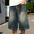 Men's Retro Washed Loose Denim Jorts