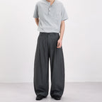 Streetwear Striped Wide-leg Trousers