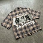 All We Need Is Money Graphic Plaid Jacket Shirt