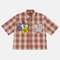 Basketball Badge 1995 Street Graphic Plaid Jacket Shirt