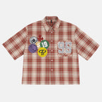 Basketball Badge 1995 Street Graphic Plaid Jacket Shirt