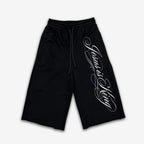 Jesus Is King Handwritten Font Design Terry Wool Capri Sweatpants