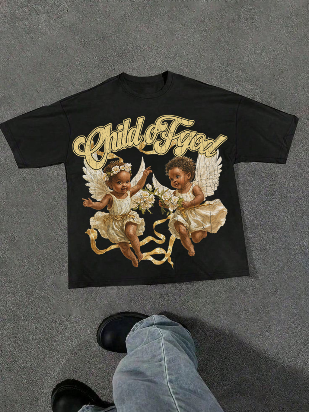 Child Of God Print Cotton T-shirt