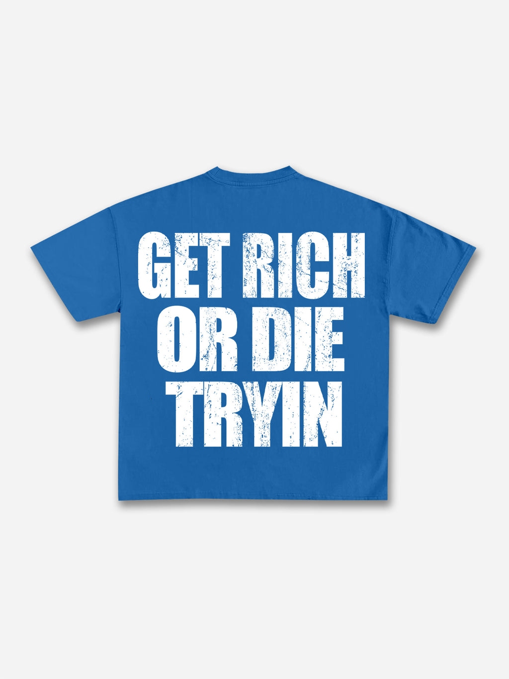 Vintage Get Rich Money Portrait Print Cotton T-shirt