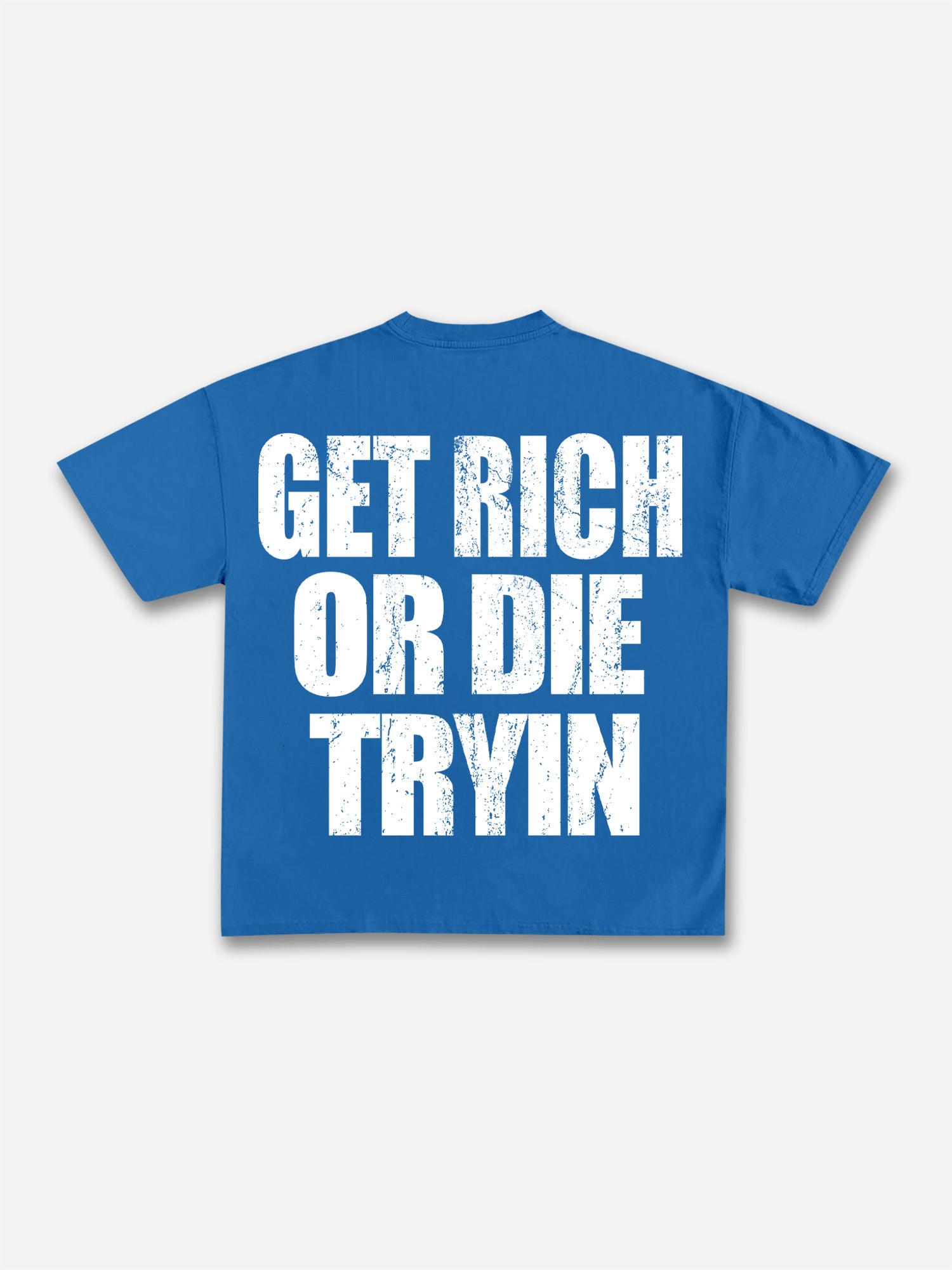 Vintage Get Rich Money Portrait Print Cotton T-shirt