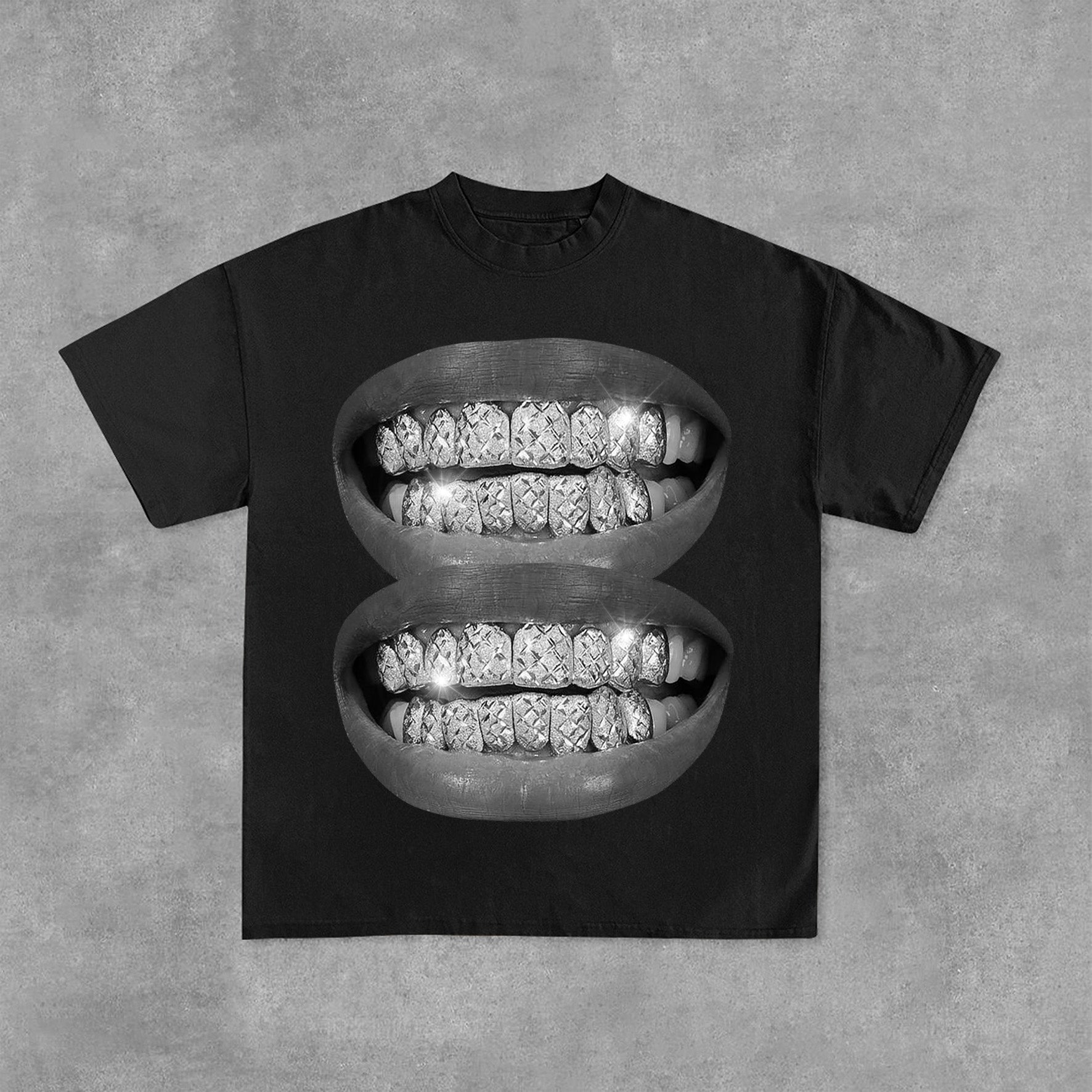 Personalized Lip Graphic Print Fashion Cotton T-Shirt