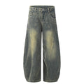 Casual Patchwork Loose-fitting Leg Baggy Jeans