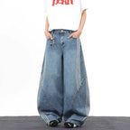 Men's Fashionable Side Striped Curved Jeans
