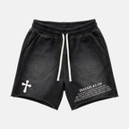Fearless 41：10 Print Janky Acid Washed Shorts