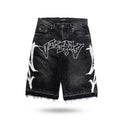 Graffiti Blitz Mid-length Straight Leg Printed Jorts