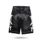 Graffiti Blitz Mid-length Straight Leg Printed Jorts