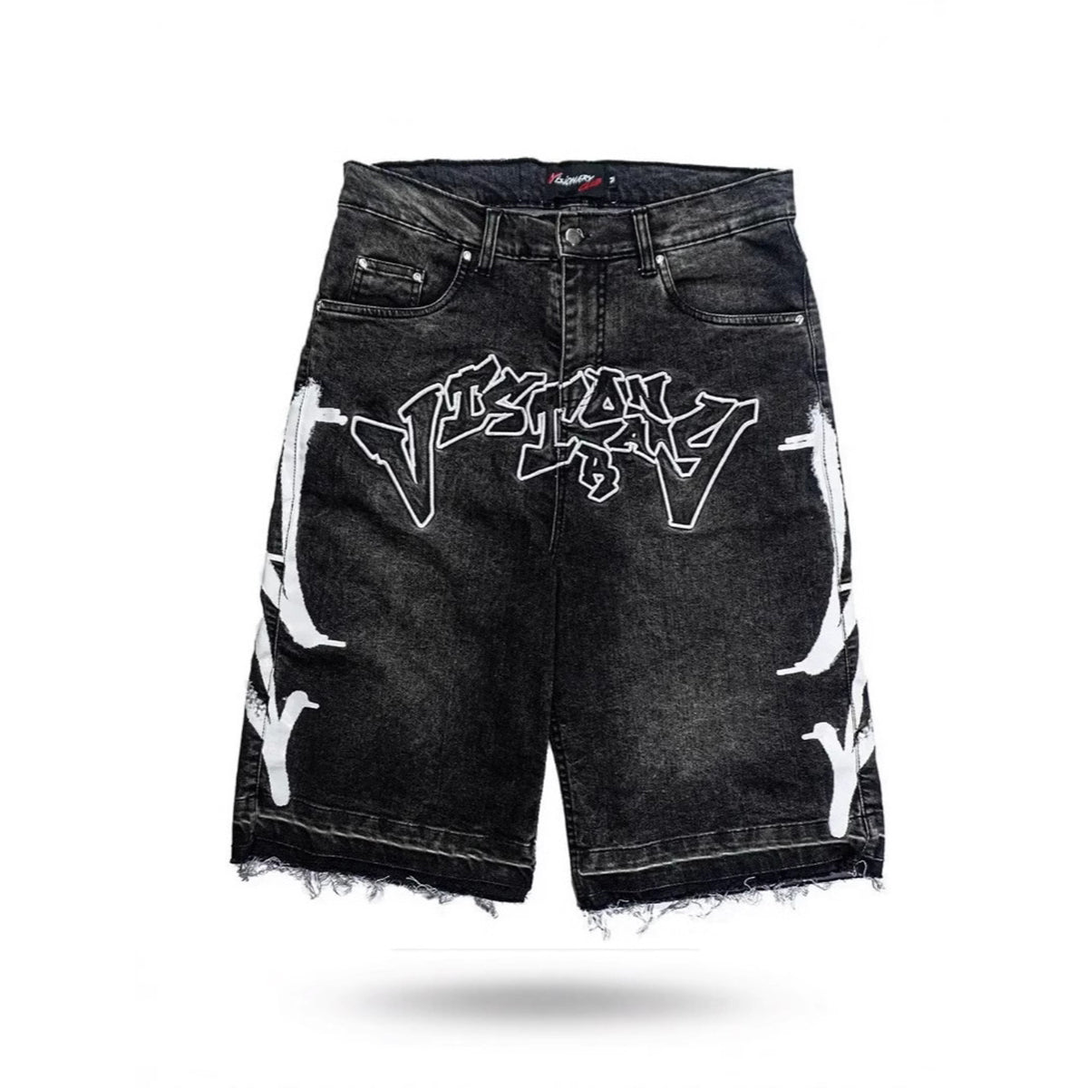 Graffiti Blitz Mid-length Straight Leg Printed Jorts