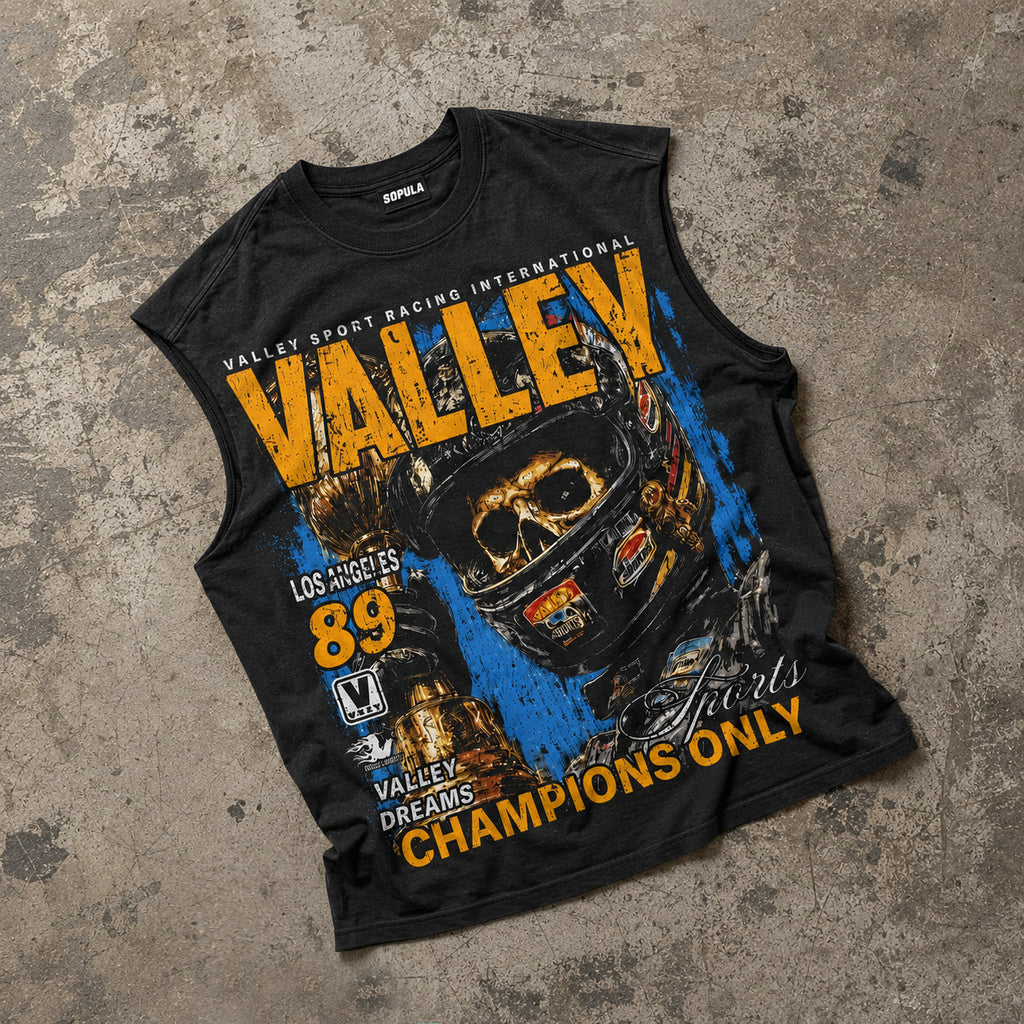 Valley Skull Racer Graphic Tank Top