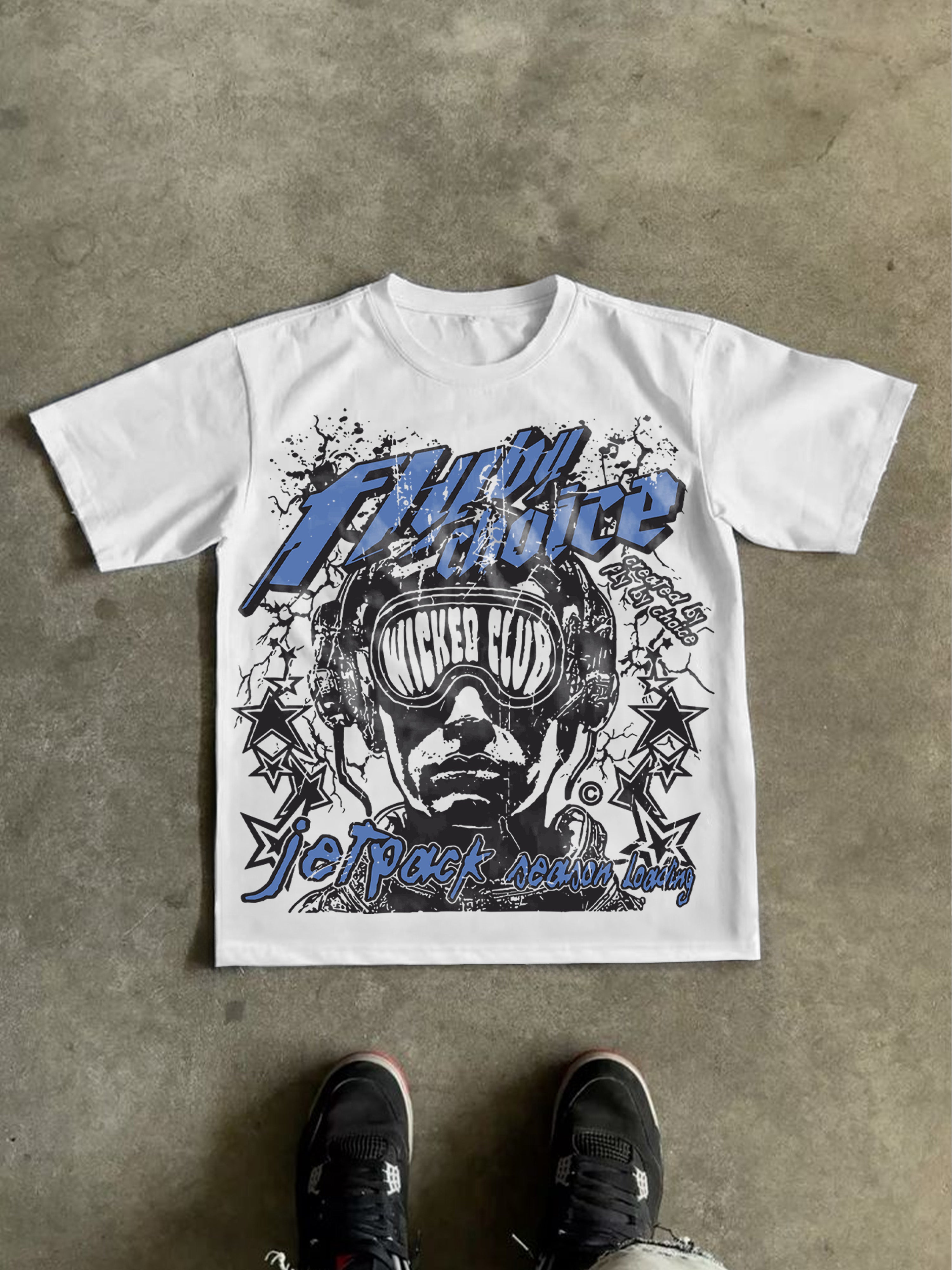 Vintage Fly By Choice Graphic Short Sleeve T-shirt