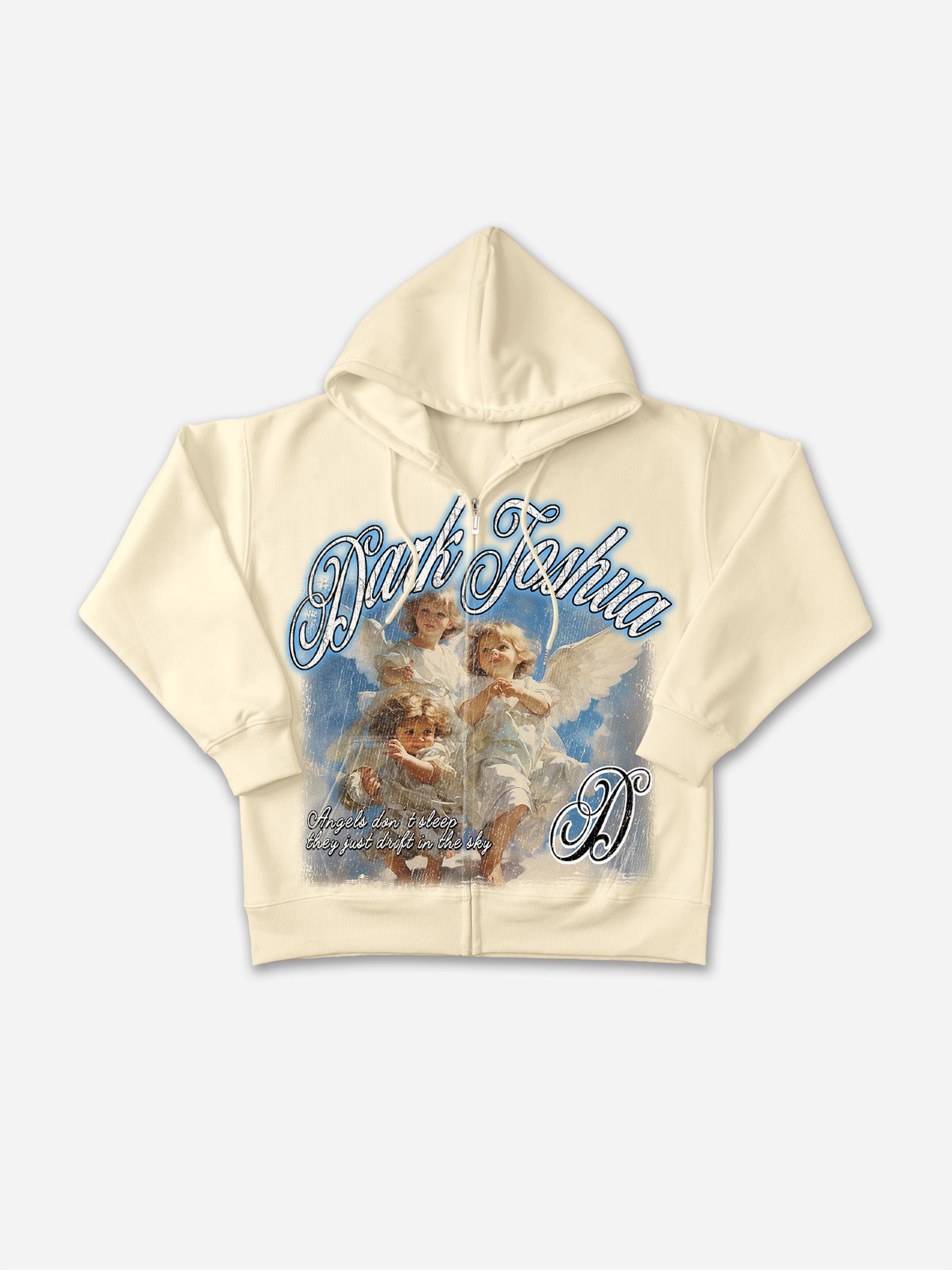 Dark Joshua Angel Graphic Zip-up Hoodie